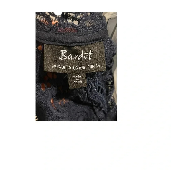 Bardot Navy Blue Lace Panel Dress - Picture 7 of 10